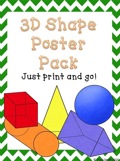 3d Shapes Poster Chart 3d Shape Posters Shape Posters Images