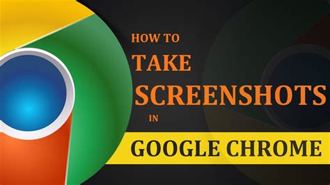 Of course, you can just take advantage of the hidden features of the developer tools on chrome browser. How To Take Screenshots in Google Chrome Browser? - YouTube