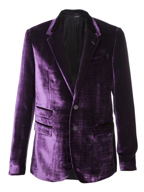 Paul Smith Gents Tailored Fit Velvet Blazer In Pink And Purple Purple