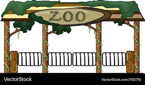 Zoo Entrance Royalty Free Vector Image Vectorstock