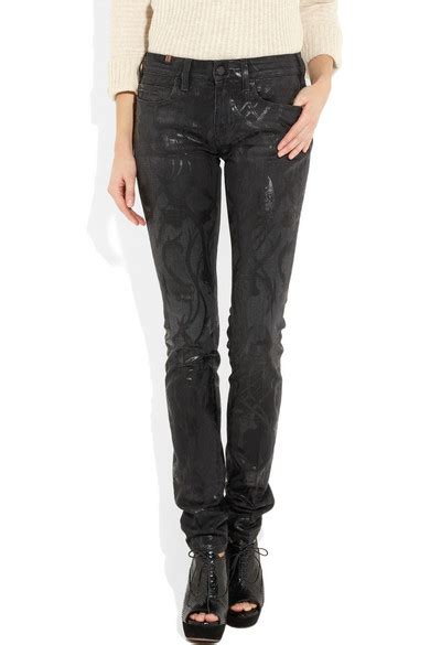Notify Bamboo Tattoo Printed Mid Rise Skinny Jeans Net A Porter Com