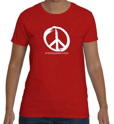 Womens Peace Sign T Shirt Embody Peace And Love