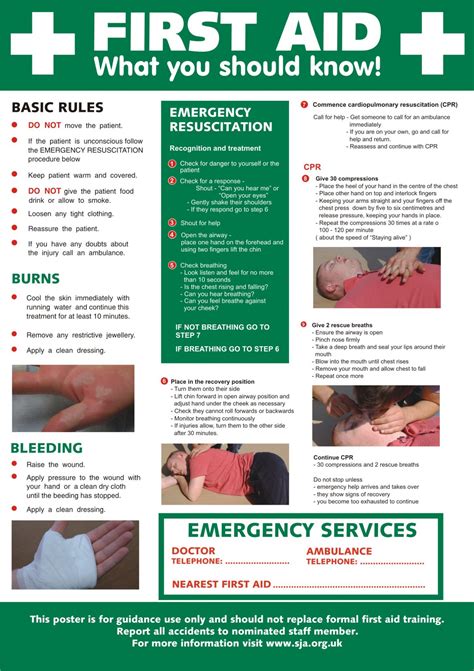 Employers must provide workplaces free from recognized hazards that could cause employees. Health and Safety First Aid Poster | Safety Services Direct