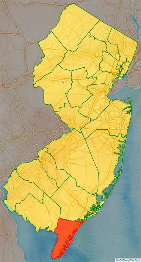 Map Of Cape May County New Jersey