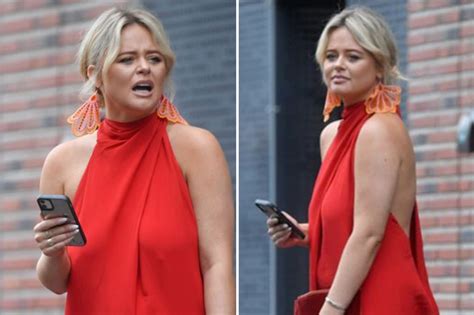 Emily Atack Shows Off Her Curves In A Clingy Dress As She Attends A Wedding In Manchester The