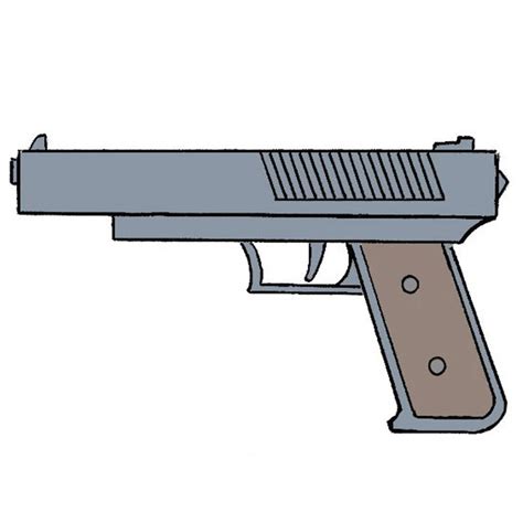 How To Draw A Gun For Kids Howtodrawforkids Com