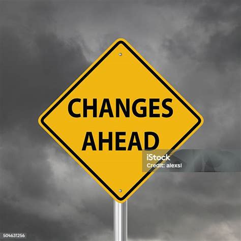 Changes Ahead Warning Sign Stock Photo Download Image Now Accidents
