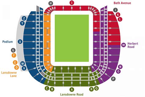 Aviva Stadium Mapa Estadio Aviva Mapa De Asientos Irlanda