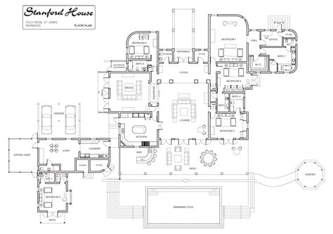Modern Mansion Layout Floor Plan