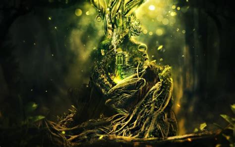 Manipulation Cg Digital Art Artistic Magic Trees Forest Green