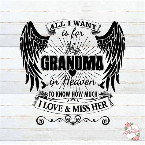 Grandma Rip In Loving Memory Svg Grandmother In Heaven Svg Etsy Finland