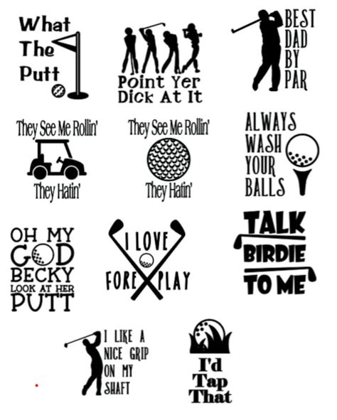 Svg Funny Golf Bundle 11 Funny Designs Etsy