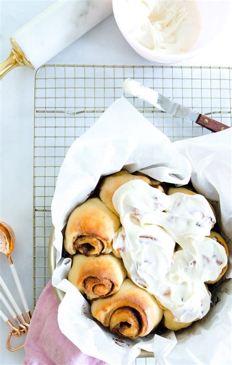 Easy Homemade Cinnamon Rolls With Cream Cheese Icing Petite Southern