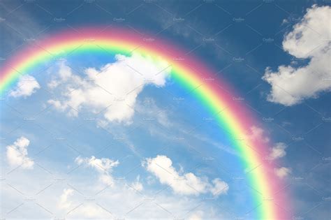 Blue Sky And Rainbow High Quality Nature Stock Photos ~ Creative Market