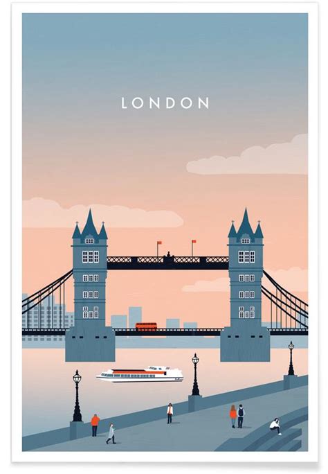London Landmarks Tower Bridge Poster Juniqe