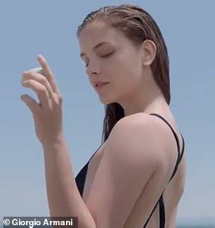 Barbara Palvin Goes Bare Faced In New Giorgio Armani Beauty Fragrance Campaign Daily Mail Online