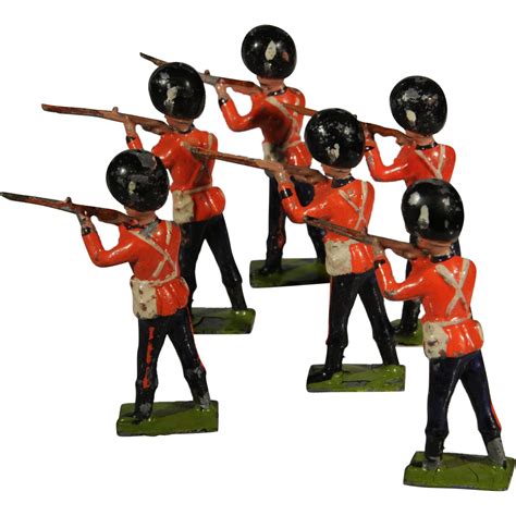 Britains Lead Toy Soldiers Grenadier Guards Firing From Set 34 Great