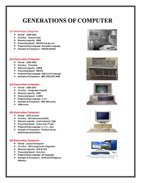 Generations Of Computer Generations Of Computer 1st Generation