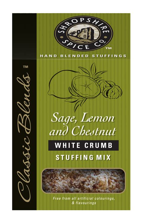 Sage Lemon And Chestnut Stuffing White Crumb Shropshire Spice 6x150g