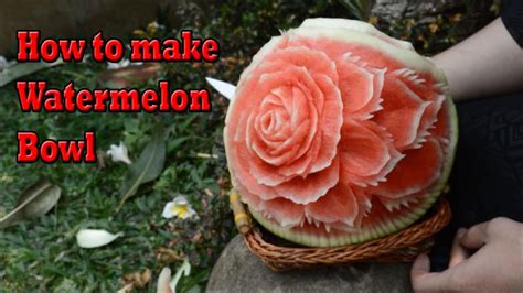How To Carve A Fruit Watermelon Basket YouTube