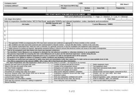 Electrical Equipment Register Neca Safety Specialists