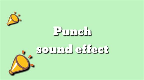 Punch Sound Effect Youtube