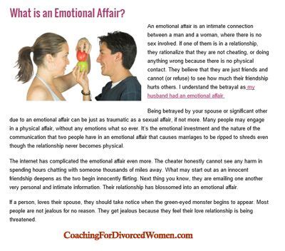 What Is An Emotional Affair Coachingfordivorcedwomen Com Emotional Affair