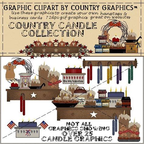 Country Candles Country Clipart Country Graphics