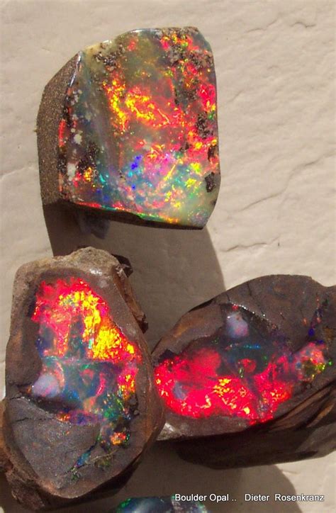 Opal Gemstone Fire In The Ice Minerals And Gemstones Stones And