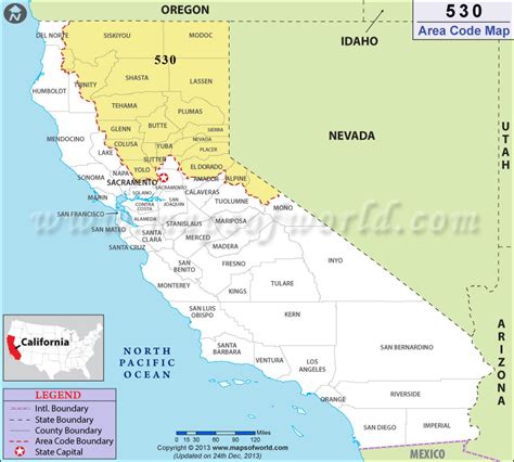 530 Area Code Map Where Is 530 Area Code In California