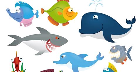 Mewarnai Gambar Ikan Dan Binatang Laut Mewarnai Gamba