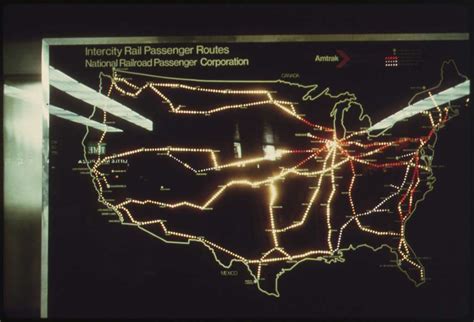Amtrak Passenger Train Routes In The United States Are Shown On This