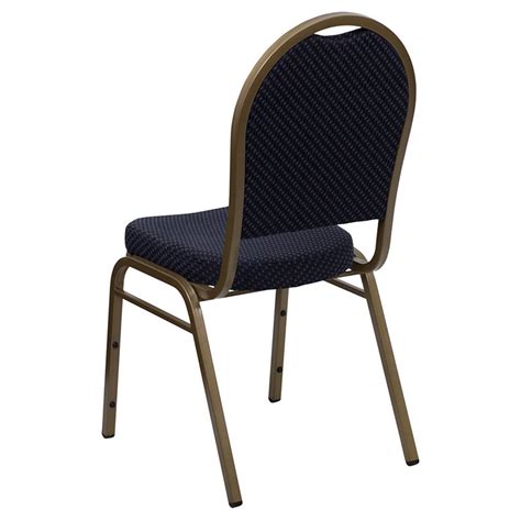 Hercules Series Stacking Banquet Chair Dome Back Navy Gold Dcg Stores
