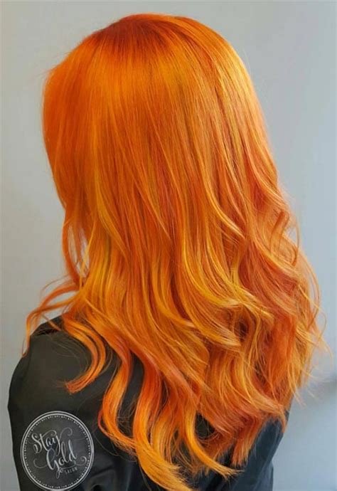 Fiery Orange Hair Color Shades To Try Hair Color Orange Shades Of Red Hair Red Hair Color