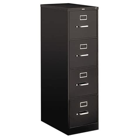 Comes with 2 keys, and a core removal key. HON 514PP 510 Series Black Four-Drawer Full-Suspension ...