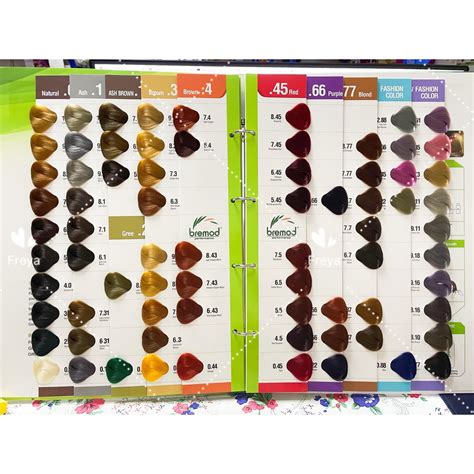 Bremod Hair Color Chart Shopee Philippines Bremod Hair Color Chart