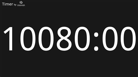 10080 Minute Countdown Timer Youtube