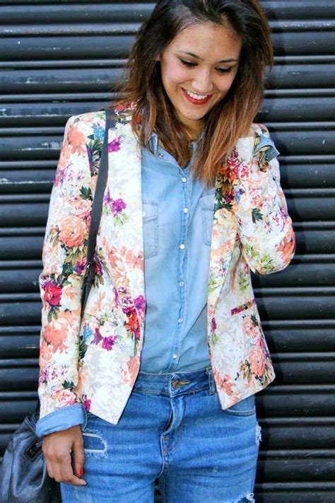 49 Gorgeous Floral Blazer Outfits Ideas You Must Try Floral Blazer Outfit Blazer