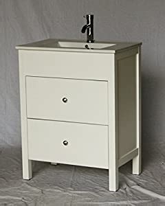 The bathroom vanities offered by them come in a wide range of sizes because they want to provide the customer with the best fit for the space they are creating. 28" Inch White Wood Single Sink Bathroom Vanity with White ...
