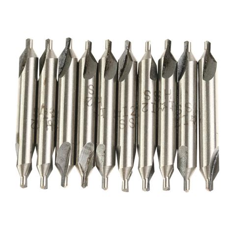 Set Of 10 Hss Combined Drill Bits Countersinks 15 Lathes Cnc