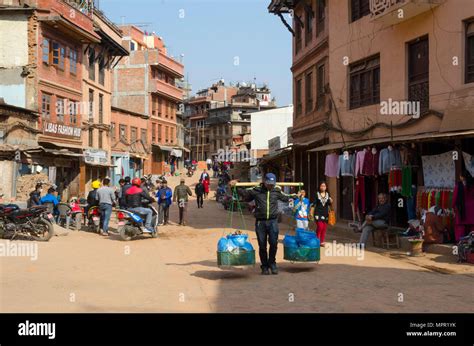 Street Scene Bhaktapur Kathmandu Nepal Stock Photo Alamy