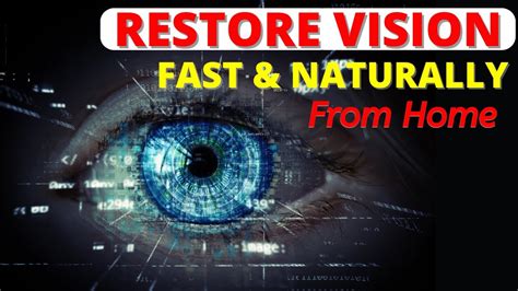 Restore Vision Fast And Naturally From Home Without Glasses Make Your
