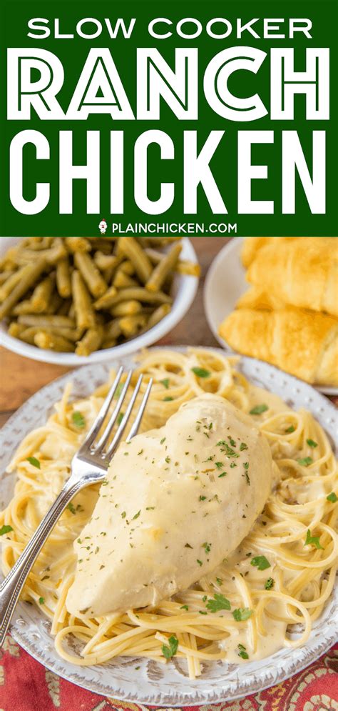This is about as close as i can get to the campbell's canned version. Slow Cooker Ranch Chicken | Plain Chicken®