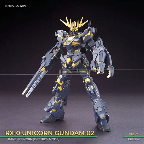 Hg Rx 0 Unicorn Gundam 02 Banshee Destroy Mode Gundamnesia