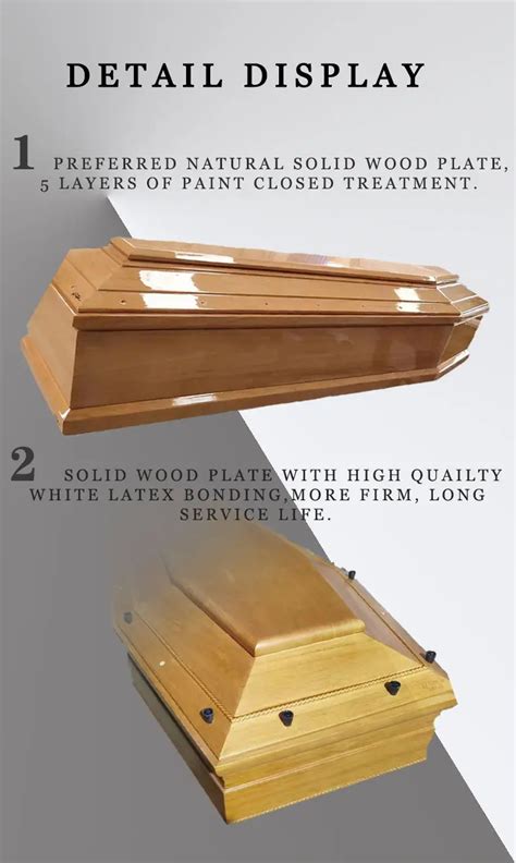 Factory Sale European Style Casket Wooden Paulownia Funeral Coffin