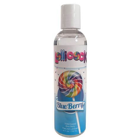 Lollicock 4 Oz Water Based Flavored Lubricant Blue Berry