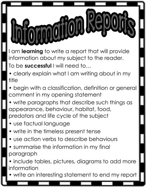 Report Writing Checklist For Childrens Books Free And Printable From