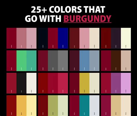 25 Best Colors That Go With Burgundy Burgundy Color Palettes