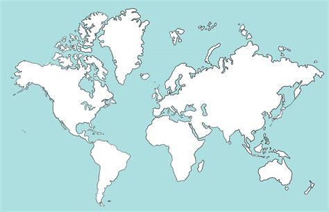Freehand Drawing World Map Sketch On White Background Vector