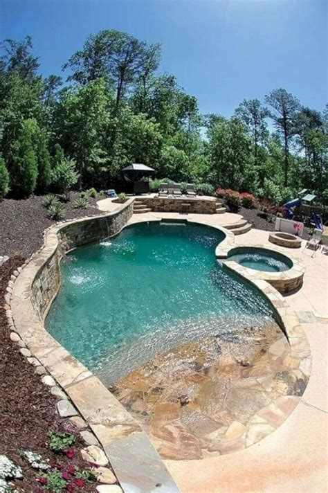 55 Gorgeous Backyard Pool Ideas With Inground Landscaping Design Page 45